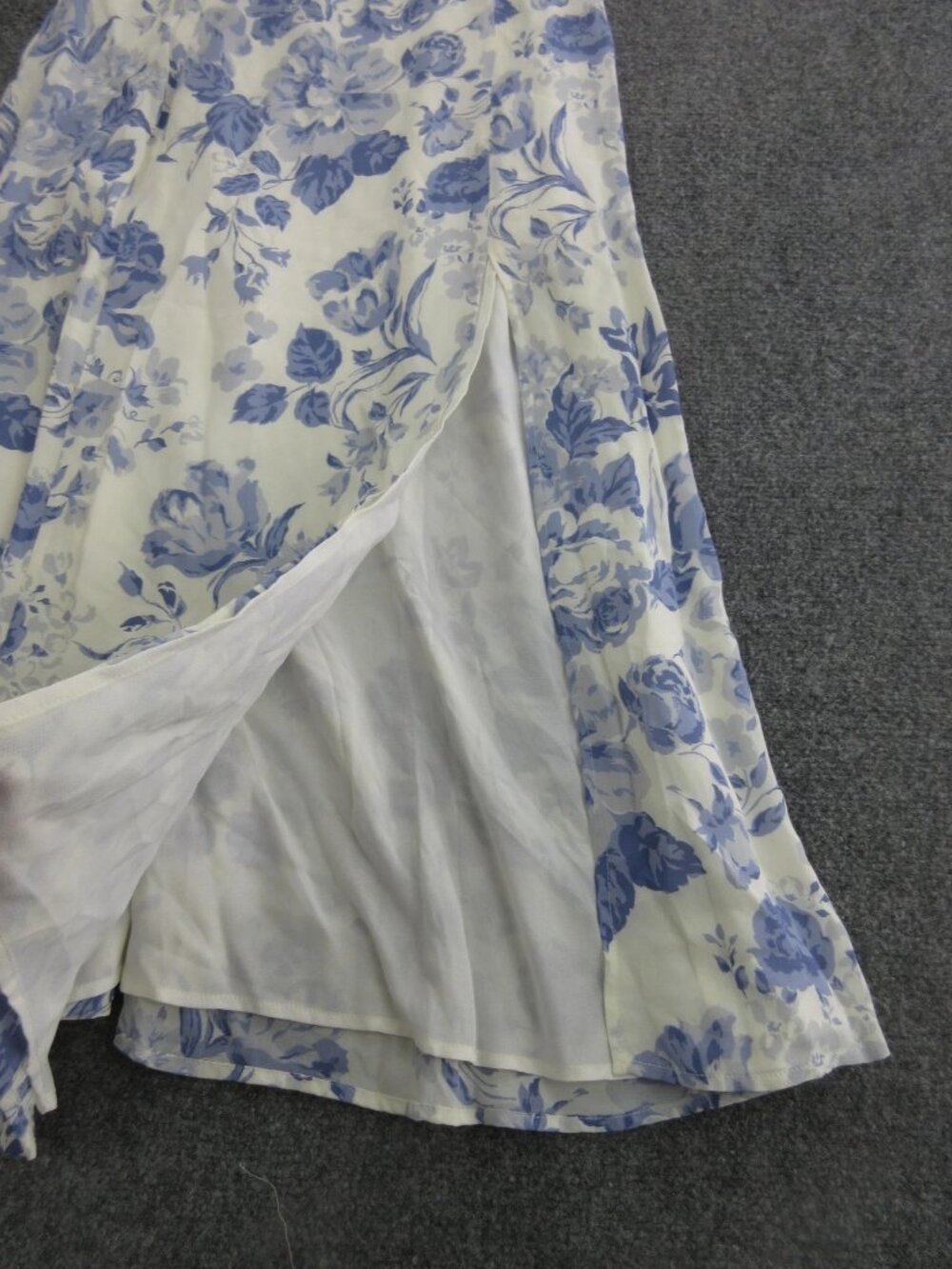 Reformation Dress Womens 12 Blue Floral Square Neck Tie Strap Maxi Sundress - Picture 4 of 6